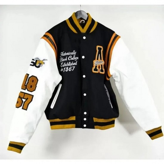 Alabama State University Black Varsity Jacket Alabama State University Black Varsity Jacket