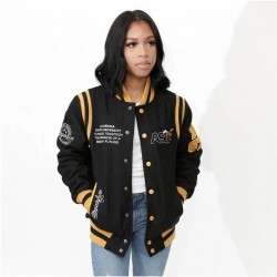 Alabama State University Unisex Black Varsity Jacket