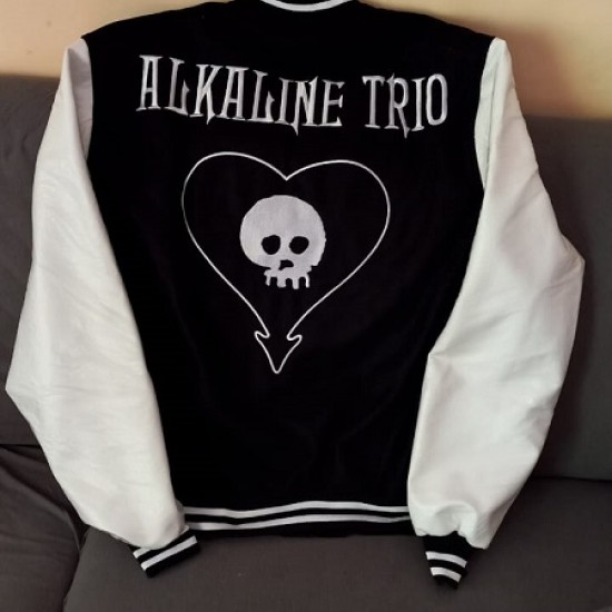 Alkaline Trio Skull Varsity Biker Jacket Alkaline Trio Skull Varsity Biker Jacket