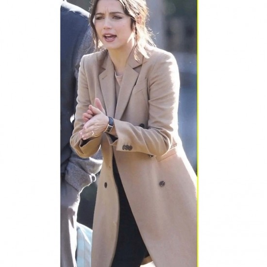 Ana De Armas Deep Water Trench Coat