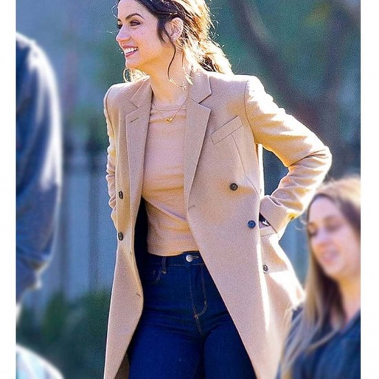 Ana De Armas Deep Water Trench Coat