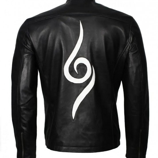 Anbu Naruto Black Leather Jacket Costume