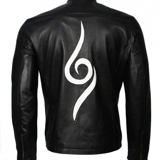 Anbu Naruto Black Leather Jacket Costume Anbu Naruto Black Leather Jacket Costume