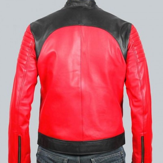 Andrew Mens Vintage Leather Biker Jacket