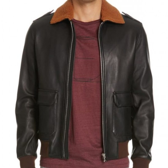 Angelo Black Aviator Jacket