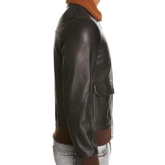 Angelo Black Aviator Jacket