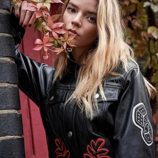 Anya Taylor-Joy Photoshoot The Laterals Black Leather Jacket