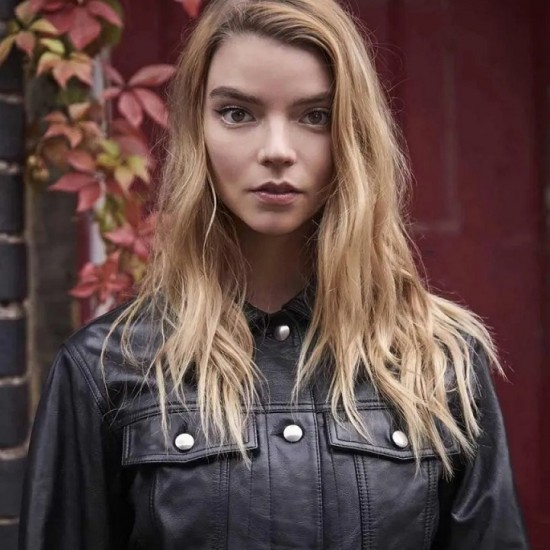 Anya Taylor-Joy Photoshoot The Laterals Black Leather Jacket