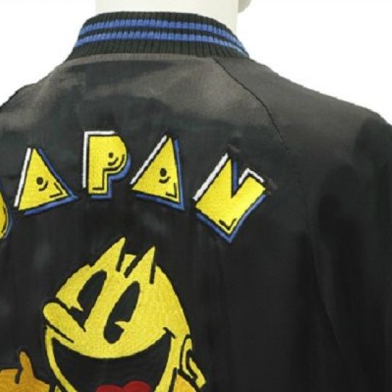Pacman Arcade Game Satin Jacket Japan Pacman Jacket Pacman Arcade Game Satin Jacket Japan Pacman Jacket