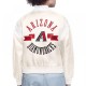 Arizona Diamondbacks Printed Logo Cream Varsity Satin Jacket Arizona Diamondbacks Printed Logo Cream Varsity Satin Jacket