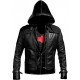 Red Hooded Bat Style Arkham Knight Vest and Jacket 2 in 1 - Premium Quality Red Hooded Bat Style Arkham Knight Vest and Jacket 2 in 1 - Premium Quality