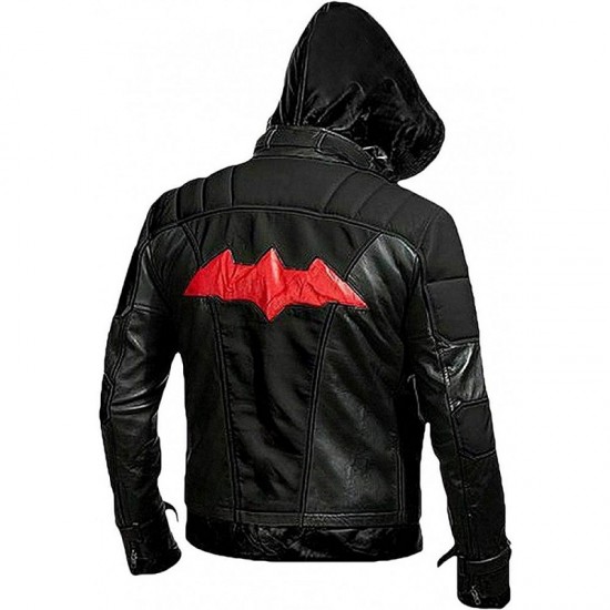 Red Hooded Bat Style Arkham Knight Vest and Jacket 2 in 1 - Premium Quality Red Hooded Bat Style Arkham Knight Vest and Jacket 2 in 1 - Premium Quality