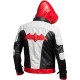 White With Red Bat Style Vest Arkham Knight and Jacket White With Red Bat Style Vest Arkham Knight and Jacket