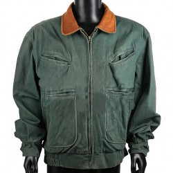 Arnold Schwarzenegger Total Recall Green Cotton Costume Jacket