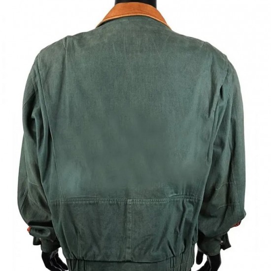 Arnold Schwarzenegger Total Recall Green Cotton Costume Jacket