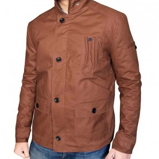 Stephen Amell Arrow Season 2 Brown Cotton Jacket Stephen Amell Arrow Season 2 Brown Cotton Jacket