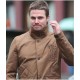 Stephen Amell Arrow Season 2 Brown Cotton Jacket Stephen Amell Arrow Season 2 Brown Cotton Jacket