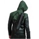 Stephen Amell Arrow Green Hooded Jacket with Quiver Costume Stephen Amell Arrow Green Hooded Jacket with Quiver Costume
