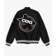 Asap Rocky Stussy CDG Black Wool Letterman Varsity Jacket Asap Rocky Stussy CDG Black Wool Letterman Varsity Jacket
