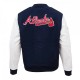 Atlanta Braves Classic Navy Blue Wool Varsity Jacket