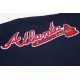 Atlanta Braves Classic Navy Blue Wool Varsity Jacket