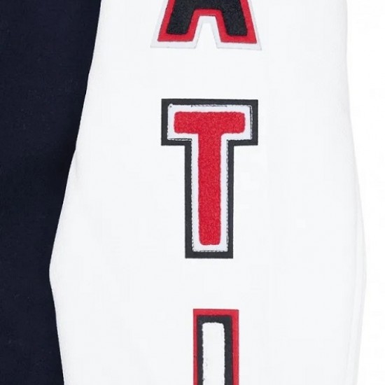 Atlanta Braves Classic Navy Blue Wool Varsity Jacket Atlanta Braves Classic Navy Blue Wool Varsity Jacket
