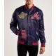 Atlanta Braves World Series Navy Varsity Satin Jacket Atlanta Braves World Series Navy Varsity Satin Jacket