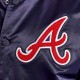Atlanta Braves World Series Navy Varsity Satin Jacket Atlanta Braves World Series Navy Varsity Satin Jacket