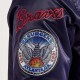 Atlanta Braves World Series Navy Varsity Satin Jacket Atlanta Braves World Series Navy Varsity Satin Jacket