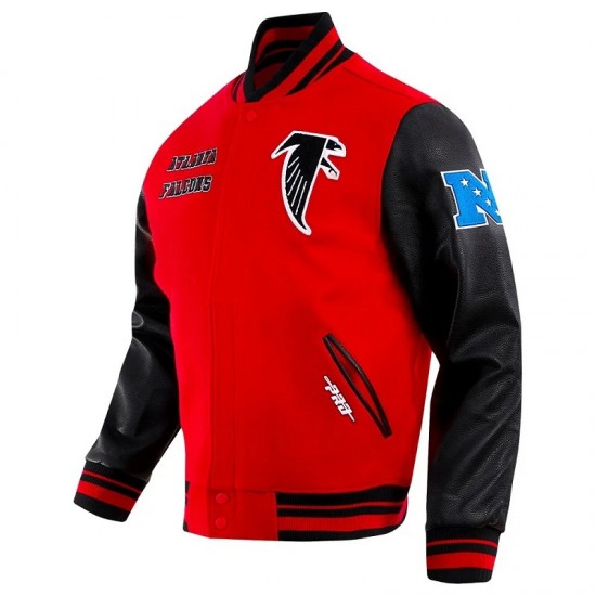Atlanta Falcons Retro Classic Rib Wool Varsity Jacket Atlanta Falcons Retro Classic Rib Wool Varsity Jacket