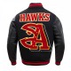 Atlanta Hawks Mash Up Logo Wool Varsity Jacket Atlanta Hawks Mash Up Logo Wool Varsity Jacket