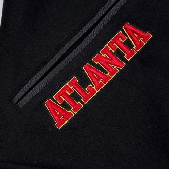 Atlanta Hawks Mash Up Logo Wool Varsity Jacket