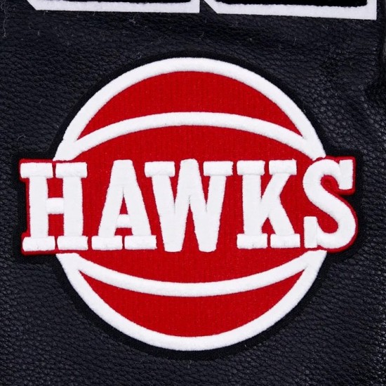 Atlanta Hawks Mash Up Logo Wool Varsity Jacket