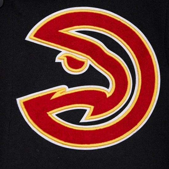 Atlanta Hawks Mash Up Logo Wool Varsity Jacket