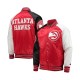Hawks Reliever Atlanta Red/Black Satin Raglan Full-Snap Jacket Hawks Reliever Atlanta Red/Black Satin Raglan Full-Snap Jacket