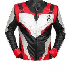 Mens Avengers Endgame Quantum Real Leather Jacket 