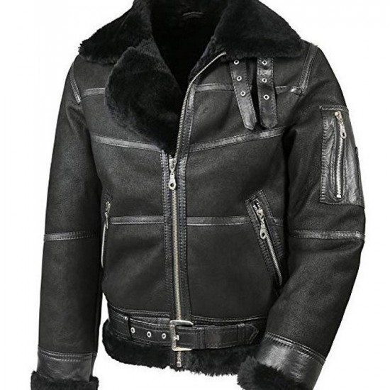 Shearling Aviator B16 Sheepskin Real Leather Jacket Winter Bomber Jacket Shearling Aviator B16 Sheepskin Real Leather Jacket Winter Bomber Jacket