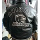 Avirex Blackhawks Black Biker Varsity Jacket