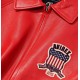 Limited Edition Red Icon Croc Avirex Leather Jacket 