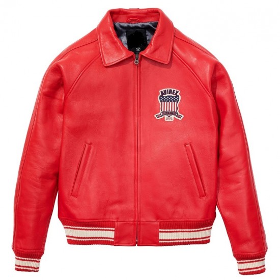 Limited Edition Red Icon Croc Avirex Leather Jacket Limited Edition Red Icon Croc Avirex Leather Jacket