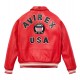 Limited Edition Red Icon Croc Avirex Leather Jacket 