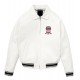 White Icon Croc Avirex Limited Edition Leather Jacket 