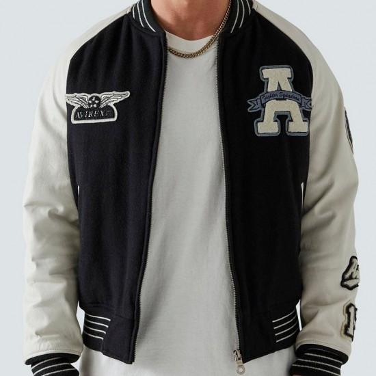 Squadron Avirex Leather Varsity Jacket Squadron Avirex Leather Varsity Jacket