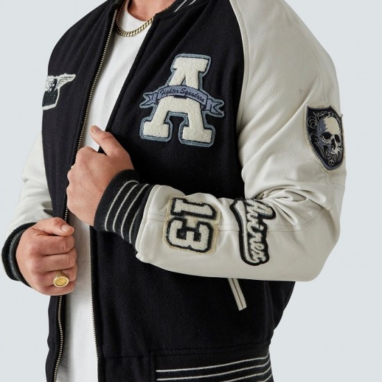 Squadron Avirex Leather Varsity Jacket Squadron Avirex Leather Varsity Jacket