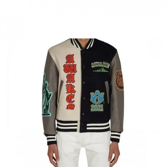 Chenille Patches Navy Combo Awake Ny Varsity Jacket Chenille Patches Navy Combo Awake Ny Varsity Jacket