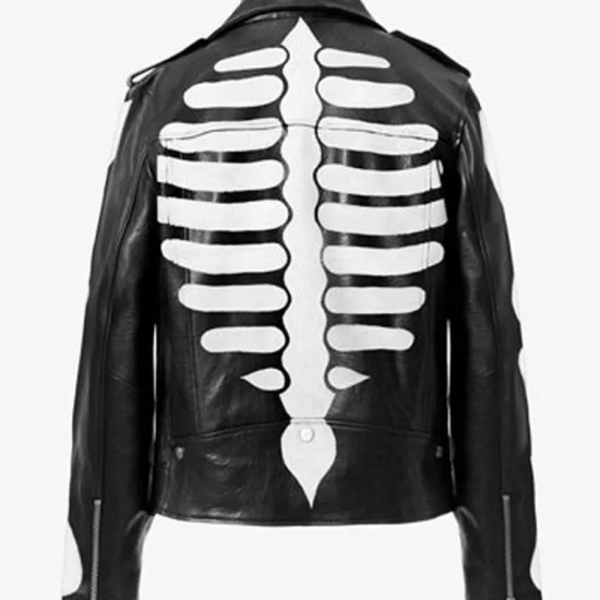 Guns N Roses Axl Rose Skeleton Motorcycle Costume Leather Jacket Guns N Roses Axl Rose Skeleton Motorcycle Costume Leather Jacket