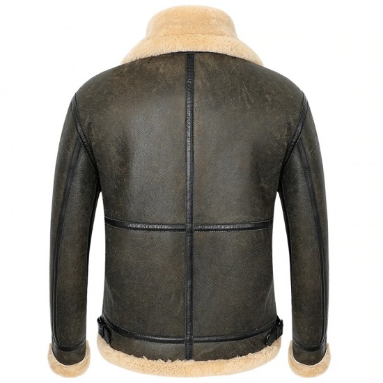 B-3 Leather Sheepskin Shearling Jacket