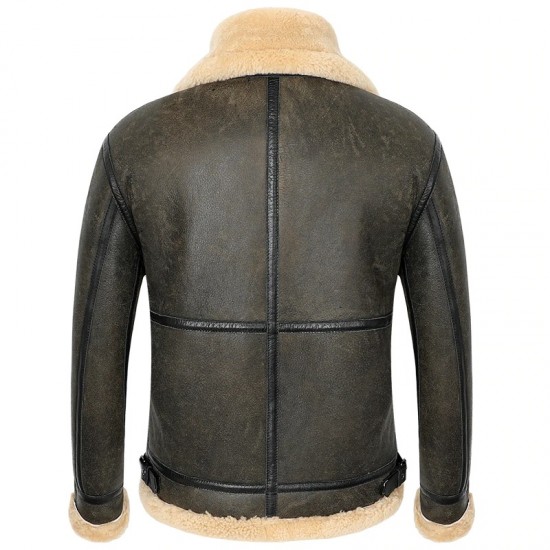 B-3 Leather Sheepskin Shearling Jacket B-3 Leather Sheepskin Shearling Jacket