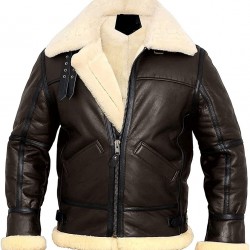 Mens B3 Bomber Jacket Aviator Real Shearling B3 Bomber Jacket Winter