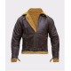 B3 Flying Aviator Shearling Bomber Leather Jacket